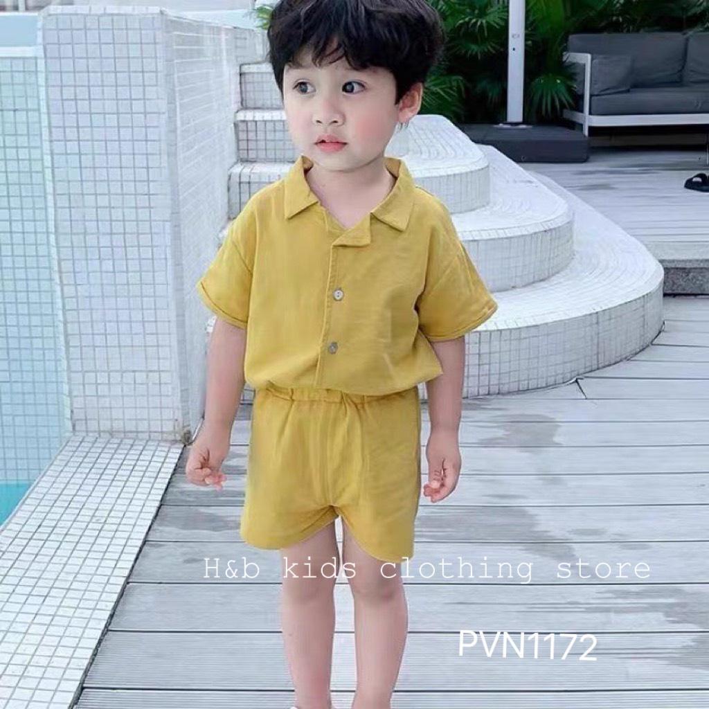 Bộ đũi cho bé trai, bộ cộc tay cho bé trai 8-18kg Tun Kid shop chất đũi thoáng mát