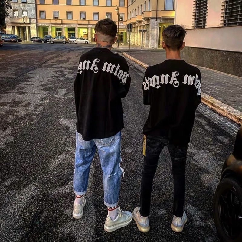 Áo thu đông, áo thun dài tay angels và los angel in chữ to sau lưng