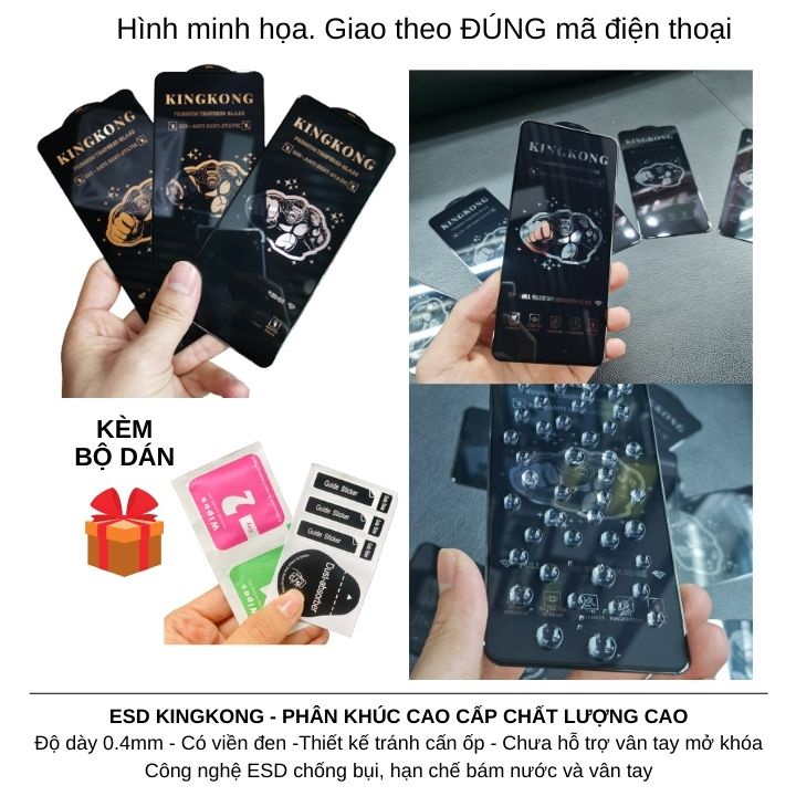 Cường lực KINGKONG Xiaomi 12T Pro 11T Pro 5G 13 10T Pro Mi 11 Lite 5G Ne Poco X3 Pro Nfc C40 F4 F3 M5 M5s M4 M3 Pro X4