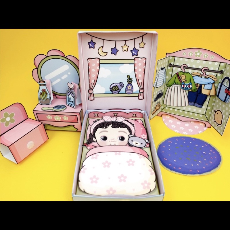 Búp Bê Giấy Ngôi nhà Đáng yêu siêu dễ thương