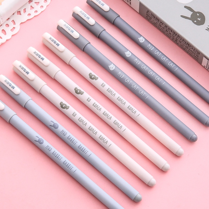 Bút Mực Đen Ngòi 0.38mm Hình Động Vật Dễ Thương