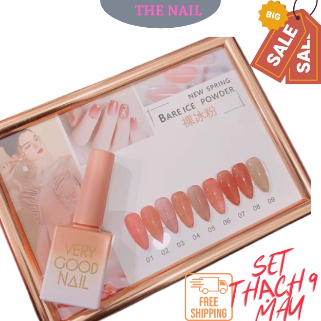 Set sơn gel thạch Very Good Nail 9 màu chính hãng