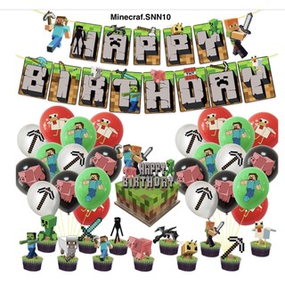 Set bìa trang trí sinh nhật bé trai nhân vật hoạt hình Harry Potter, Minecraf, Pikachu, Songoku,Siêu Nhân, Siêu ANh Hùng