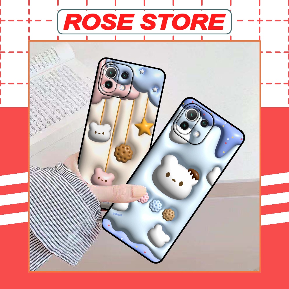Ốp Xiaomi Mi 11 5G / Mi 11 Lite 5G / Mi 11 Lite 5G NE in họa tiết chìm 3D cute đáng yêu