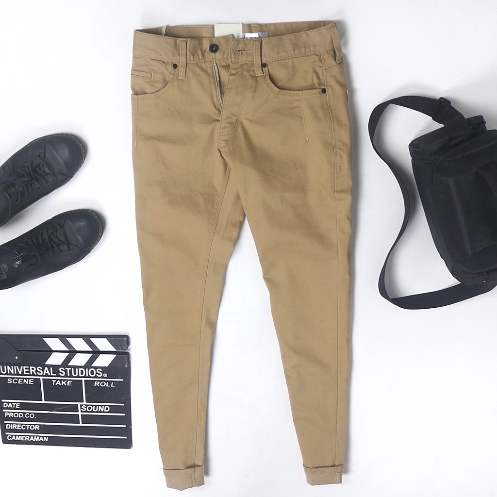 QUẦN KAKI GIẢ JEAN MÀU VÀNG BEE CAO CẤP
