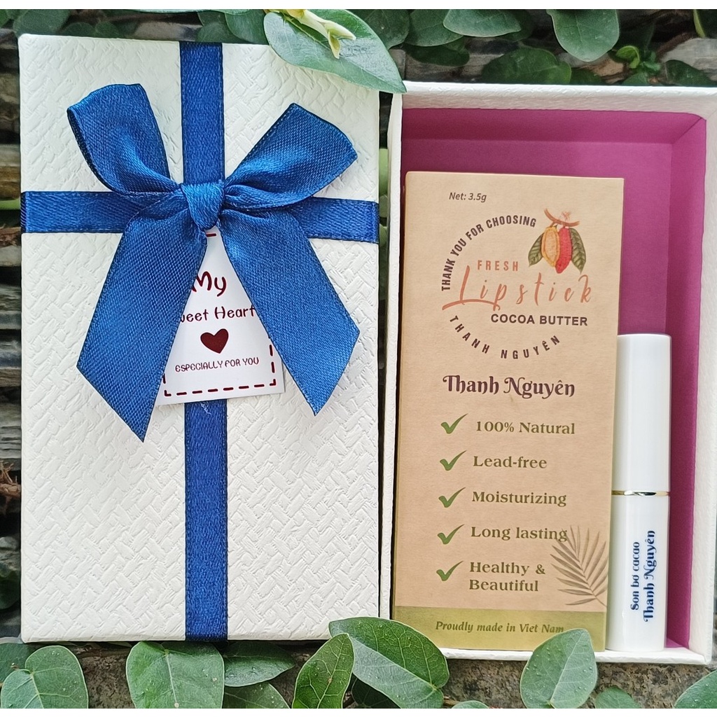 Son Cacao THANH NGUYÊN - hoàn toàn tự nhiên, Không Chì, Quà tặng tuyệt vời cho dịp valentine