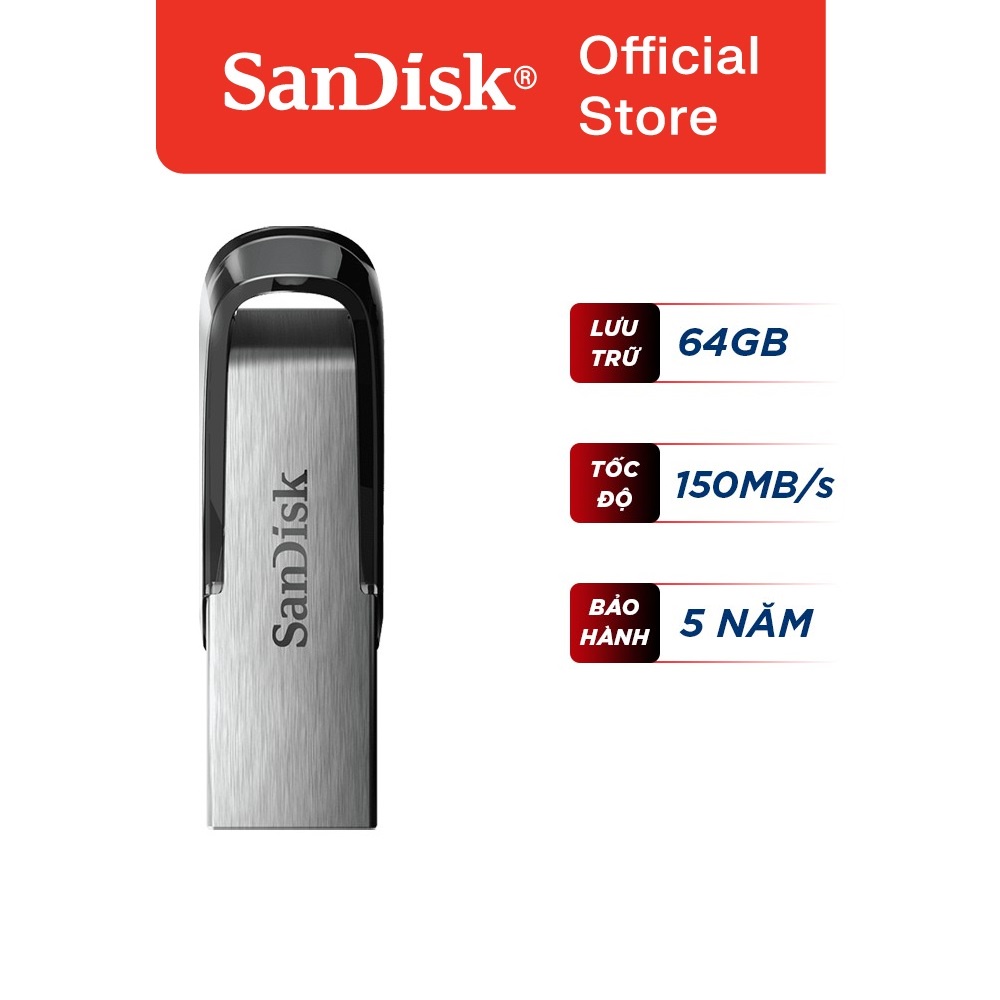 USB SanDisk Ultra Flair CZ73 64GB USB 3.0 Flash Drive tốc độ cao upto 150MB/s