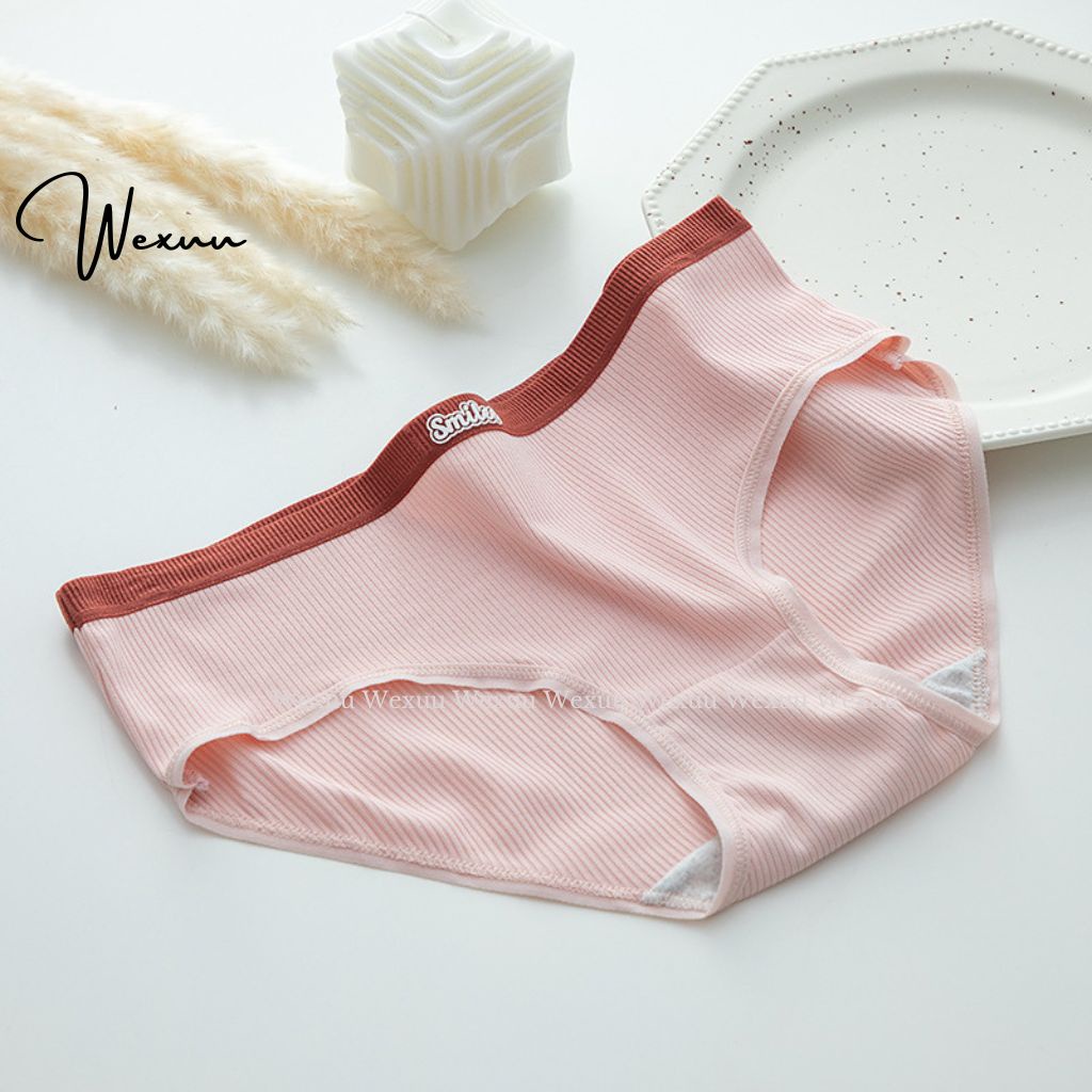Quần lót nữ Wexuu Design vải cotton mềm mịn gân tăm co dãn kháng khuẩn cao cấp - QC115