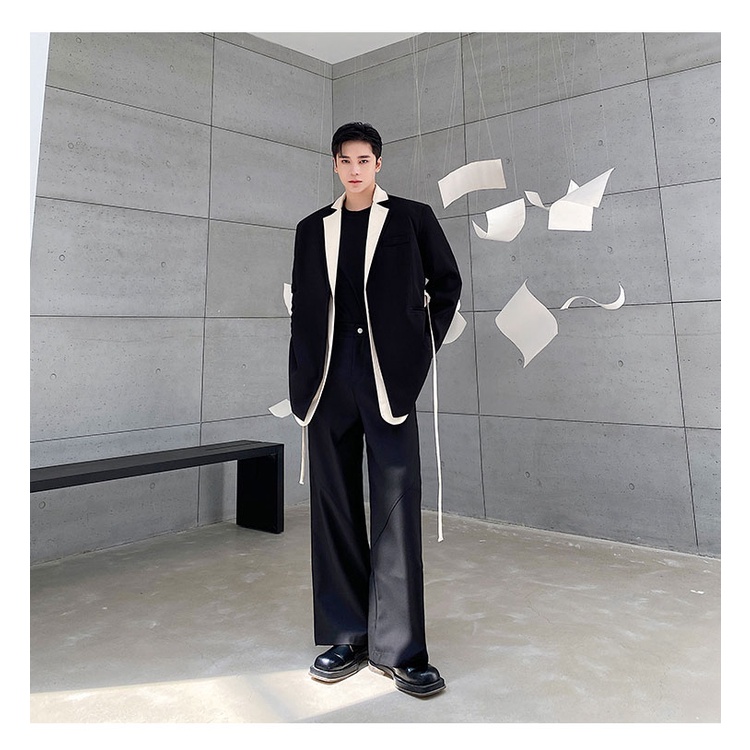 Áo Khoác Vest Hai Lớp Phong Cách Đường Phố Thời Trang Mùa Xuân Mới Cho Nam