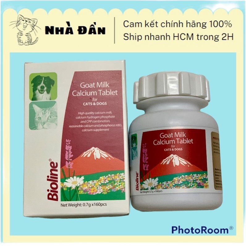 Viên Canxi sữa dê cho thú cưng Bioline