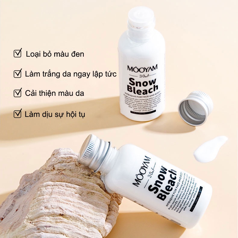 Kem làm trắng da toàn thân snow bleach cream 30ml Làm trắng da mông, đùi, khớp, vùng kín