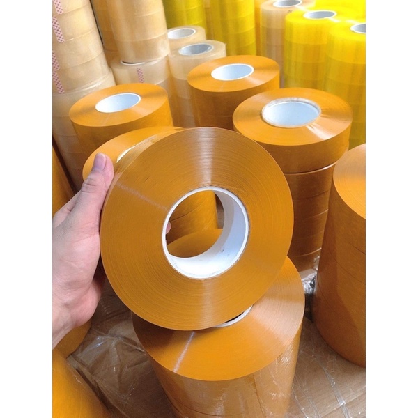 Băng dinh 1kg lõi siêu mỏng, Khổ băng dính rộng 4.7 cm, Màu vàng Siêu dai và siêu dính