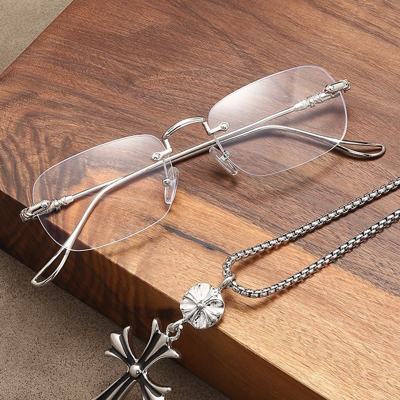 【-0°~-500°Mắt Kính Gọng Kim Loại Siêu Nhẹ HD Chống Ánh Sáng Xanh Dành Cho Nam Nữ