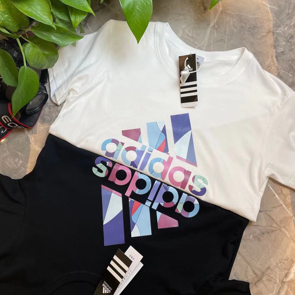 Áo Thun Adidas Ngắn Tay Dáng Rộng Chất Liệu cotton Thời Trang Mùa Xuân Dành Cho Nữ Và Nam