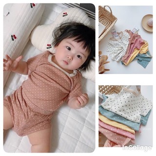 (Ảnh thật) Bộ cộc tay bé trai bé gái chất tăm lạnh