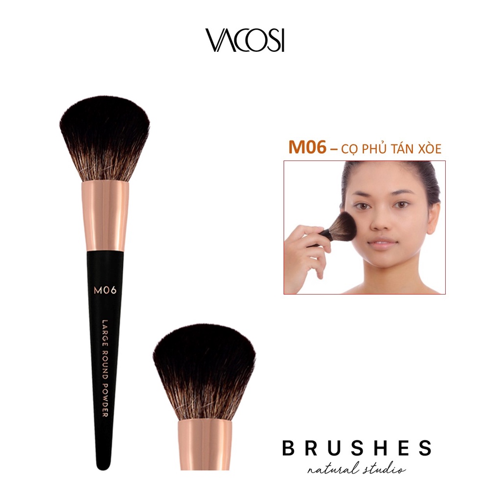 Cọ Má Hồng & Phủ Đầu Tròn VACOSI BLUSH & POWDER BRUSH - M03 / M06 / FP02 Pro