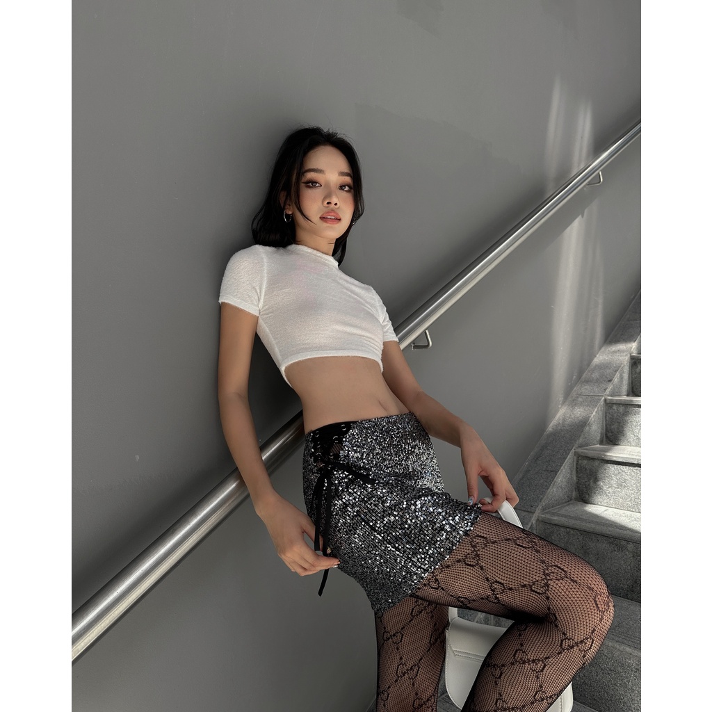 Naomi Set - Set áo croptop lệch vai và chân váy kim sa - THIẾT KẾ BỞI IAMCOCO.OFFICIAL