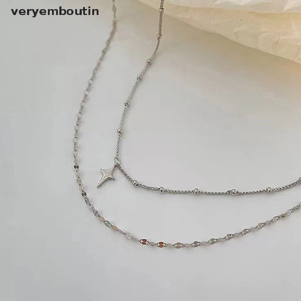 Vòng cổ Hai Lớp Mặt Thánh Giá Phong Cách Boho Thời Trang Dành Cho Nữ