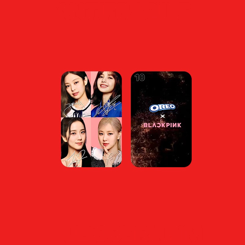 5 Cái / bộ BP OREO Ad Photocards JENNIE JISOO LISA ROSE Lomo Cards BP Kpop Bưu Thiếp