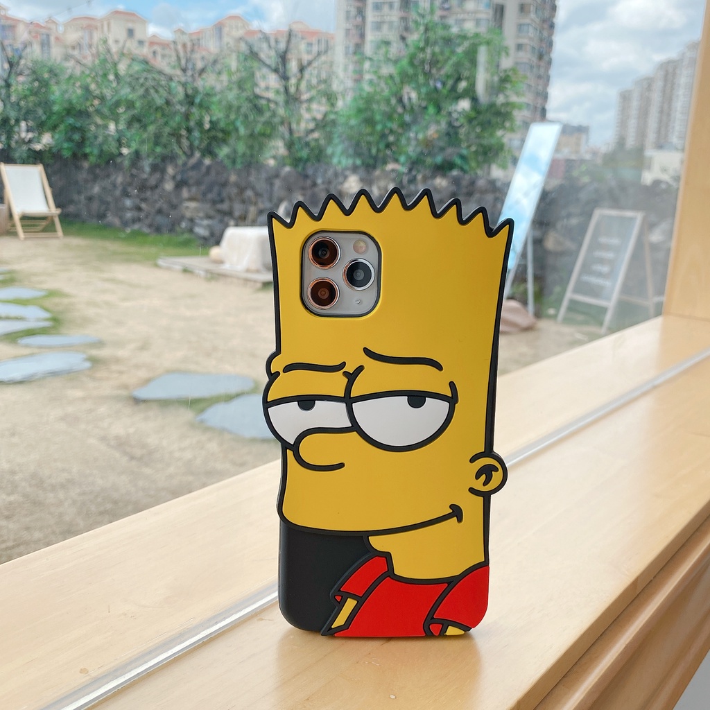 Ốp Điện Thoại TPU Dẻo Họa Tiết Hoạt Hình The Simpsons Dễ Thương Chống Sốc Cho iPhone 11 12 13 14 Pro Max XS XR 7 8 Plus