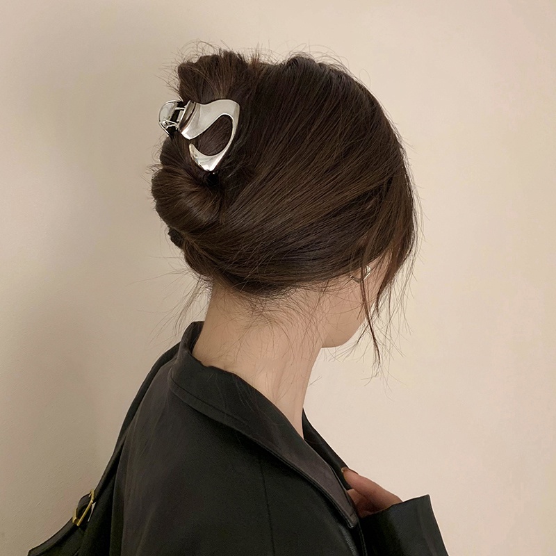 Frigid Kẹp Tóc Kim Loại Cao Cấp Màu Đen Hàn Quốc Cho Nữ