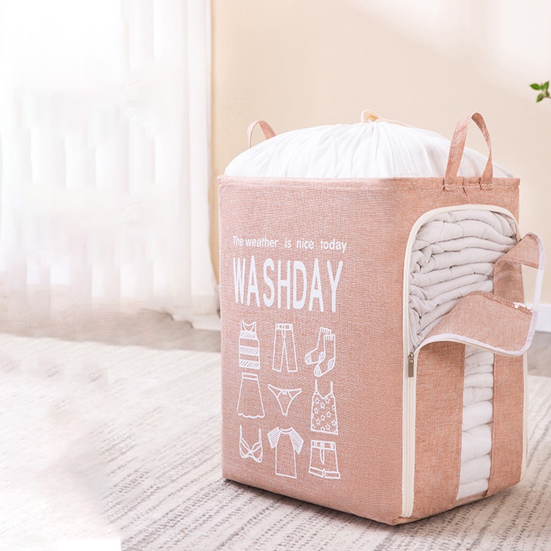 Aladding Túi Đựng Chăn / Quần Áo Cỡ Lớn Chất Liệu cotton Lanh Chống Thấm Nước