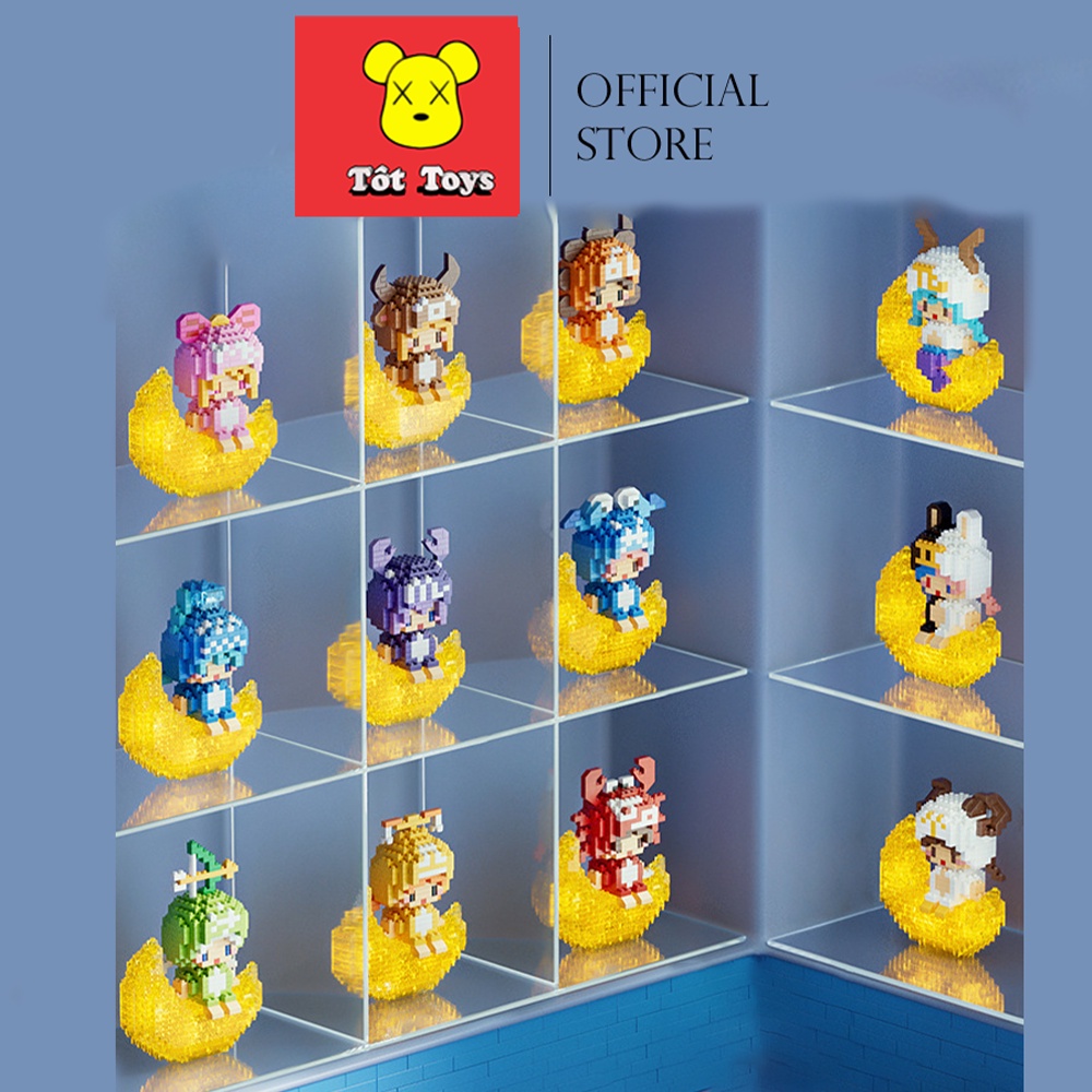 Mô Hình lắp ráp mini 12 Cung Hoàng Đạo Có đèn Phát Sáng Đáng Yêu, Chòm Sao Chiêm Tinh Zodiac - TOTTOYS