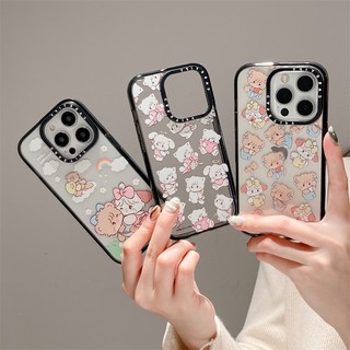 Mikko Mèo Hoạt Hình Casetifg Vỏ Thương Hiệu Có Hộp Ốp Lưng Điện Thoại Cho iPhone 11 12 13 14 Pro Max 14 Plus Silicone Khắc Chất Lượng Cao TPU Cứng Chống Sốc Bên Phông Chữ Chất Lượng Cao