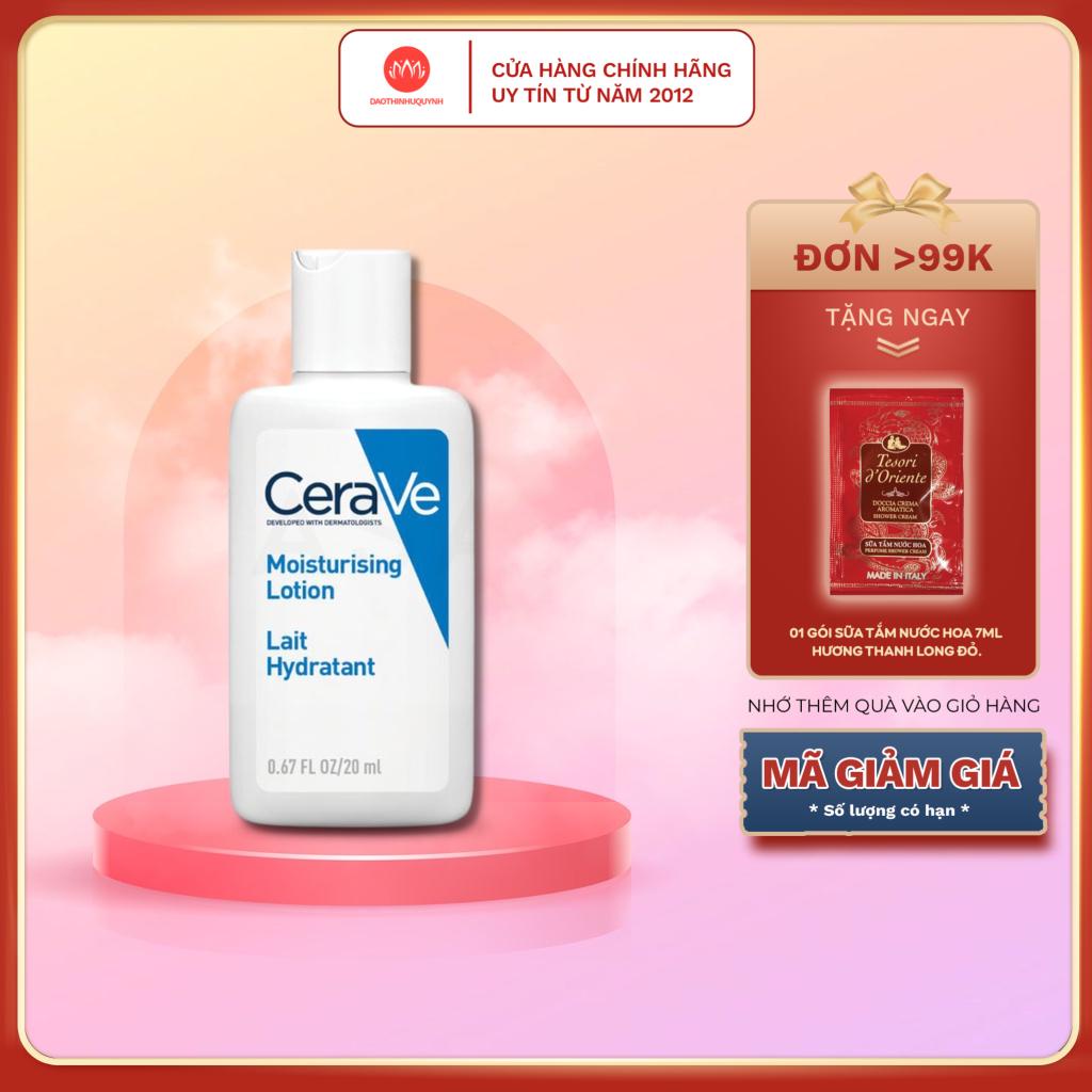 Sữa Dưỡng Thể Cerave Moisturizing Lotion Cho Da Khô Đến Rất Khô  20ml