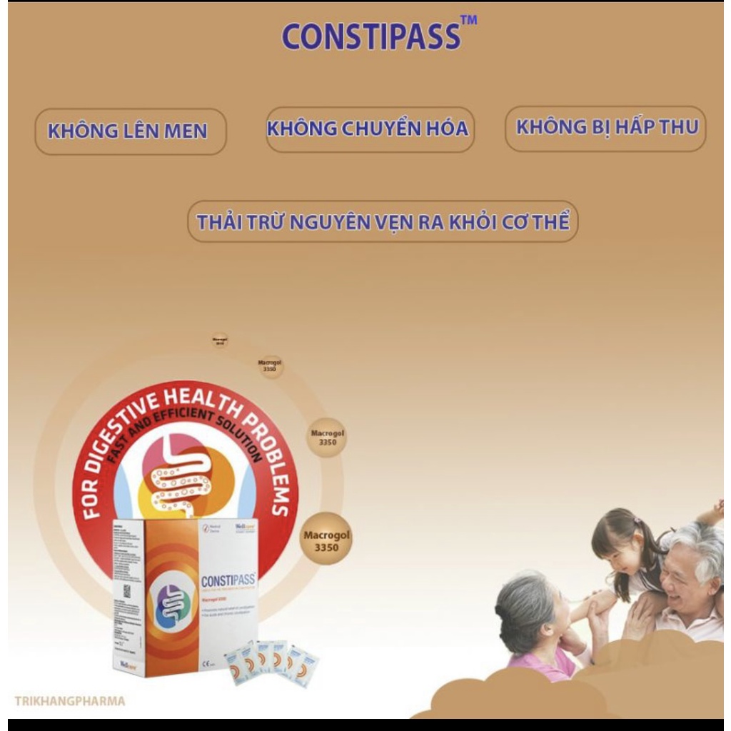 Contipass- nhuận tràng, giải quyết táo bón