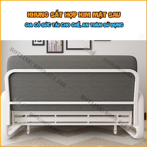 Giường Sofa ROYALDECORHN Thông Minh Gấp Gọn Có Hộc Chứa Đồ