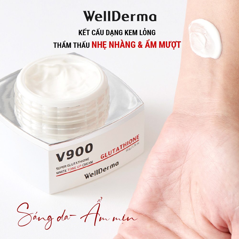 Kem Dưỡng Trắng Da Nâng Tone V900 Super Glutathione White Tone Up Cream dưỡng trắng nâng tone 50ml