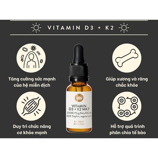 Vitamin D3K2 MK7 Sunday Natural Đức