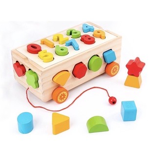 Đồ chơi xe thả hình khối và số đếm baostore