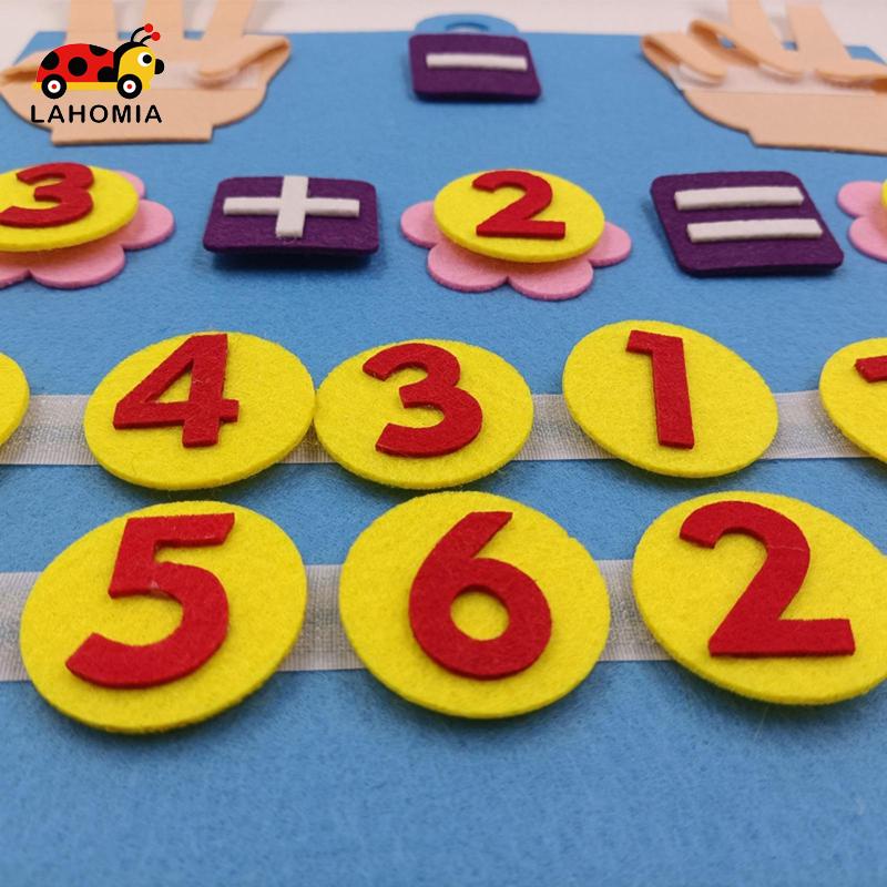 LAHOMIA Đồ chơi bảng đếm số ngón tay cảm biến phương pháp Montessori cho bé