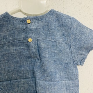 Áo váy zara xanh chấm bi