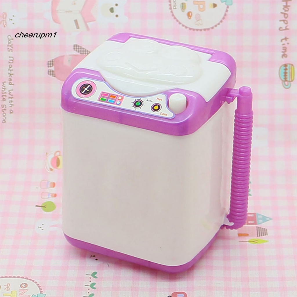 Máy Giặt Đồ Chơi Mini Bằng Silicon Dễ Thương Cho Nhà Búp Bê