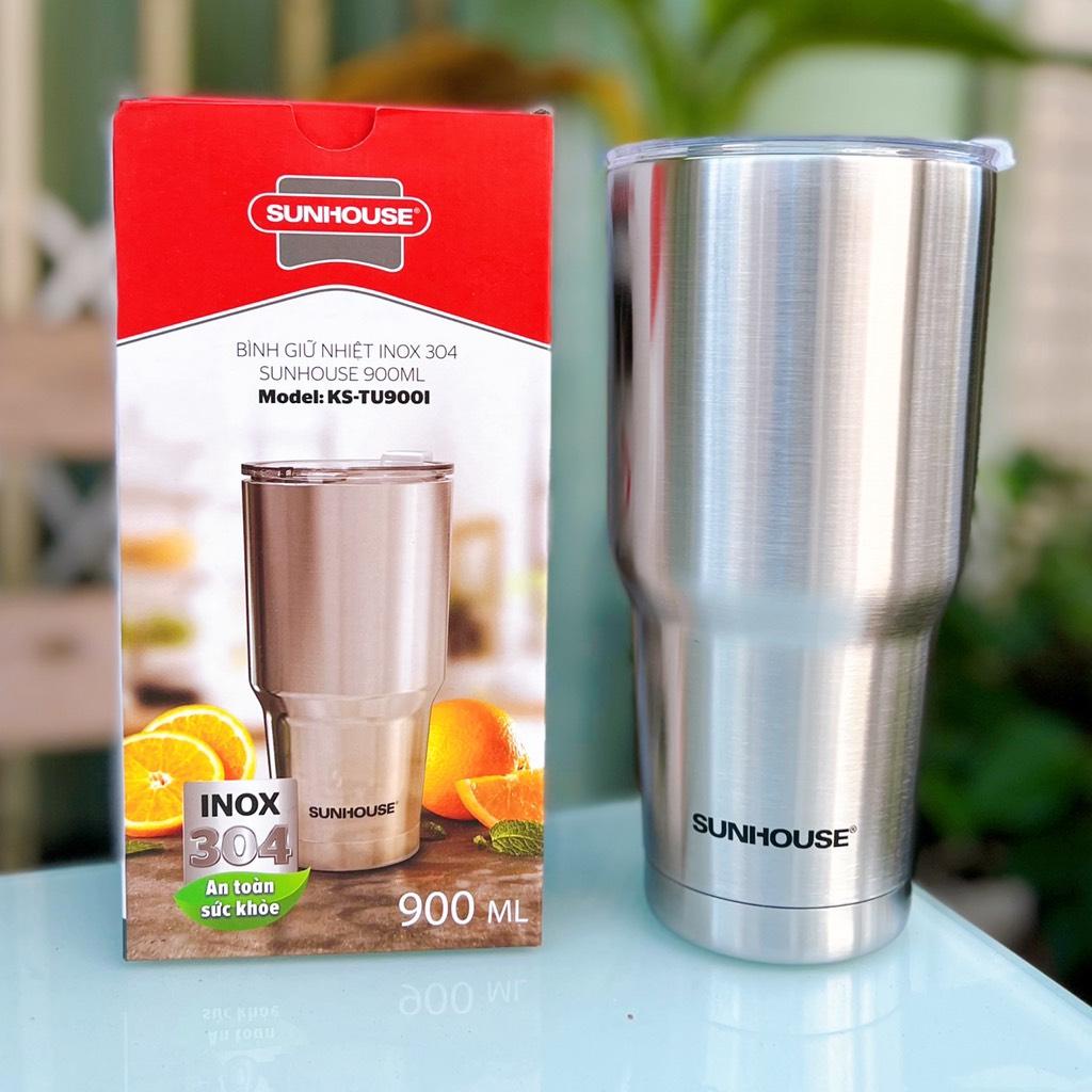 Ly giữ nhiệt Inox 304 Sunhouse 900ml (không kèm ống hút và túi)