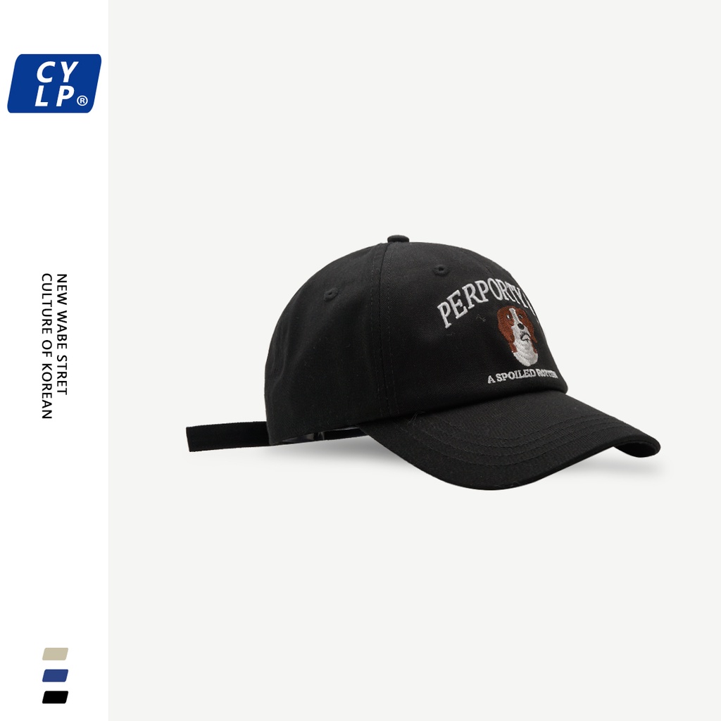 Mũ Lưỡi Trai Thêu Hình Chú Chó Dễ Thương Thời Trang Xuân Hè Cho Cặp Đôi