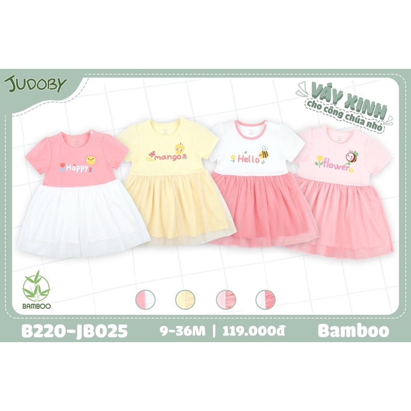 JB025 Đầm bé gái Dokma 9-36m