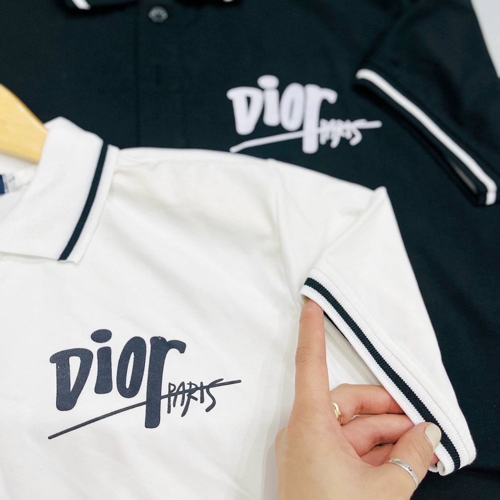 Áo thun POLO nam cao cấp có cổ tay ngắn in họa tiết Di.ro đẹp chất vải thun cotton thoáng mát mẫu mới giá rẻ chuẩn shop