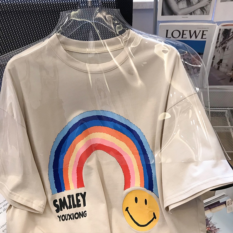 Áo thun NRVP tay ngắn in hình thời trang đường phố Hàn Quốc cho nữ