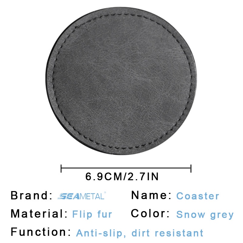 Tấm Lót Cốc Nước / Giá Đỡ Bình Nước Bằng Da Lộn Chống Trượt Tiện Dụng Cho Xe Hơi