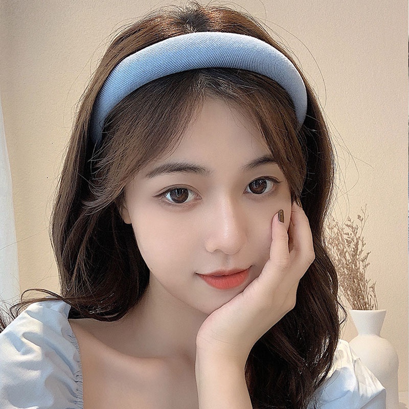 Băng Đô Cài Tóc Bằng Xốp Nhung Dày Dặn Co Giãn Nhiều Màu Sắc Tùy Chọn Cho Nữ ruiyan JP5