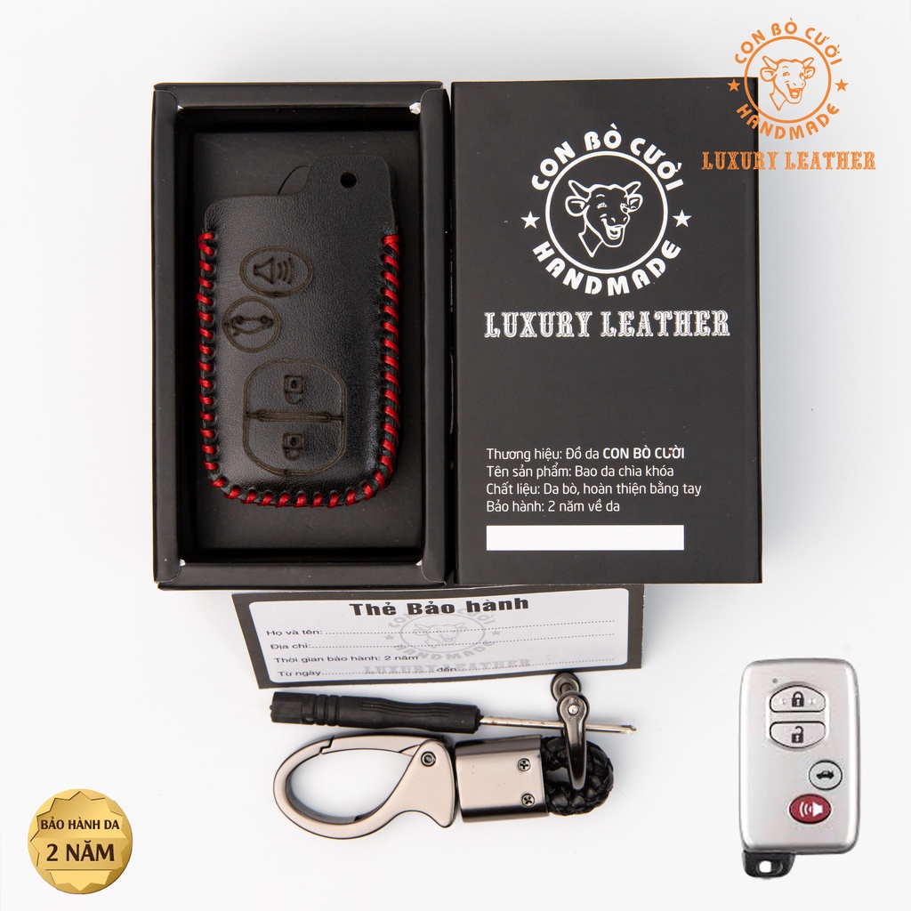 Bao da chìa khoá ô tô toyota altis 2.0 2009-2014, camry 3.5q, land cruiser, bọc bảo vệ chìa khoá oto cao cấp chống xước