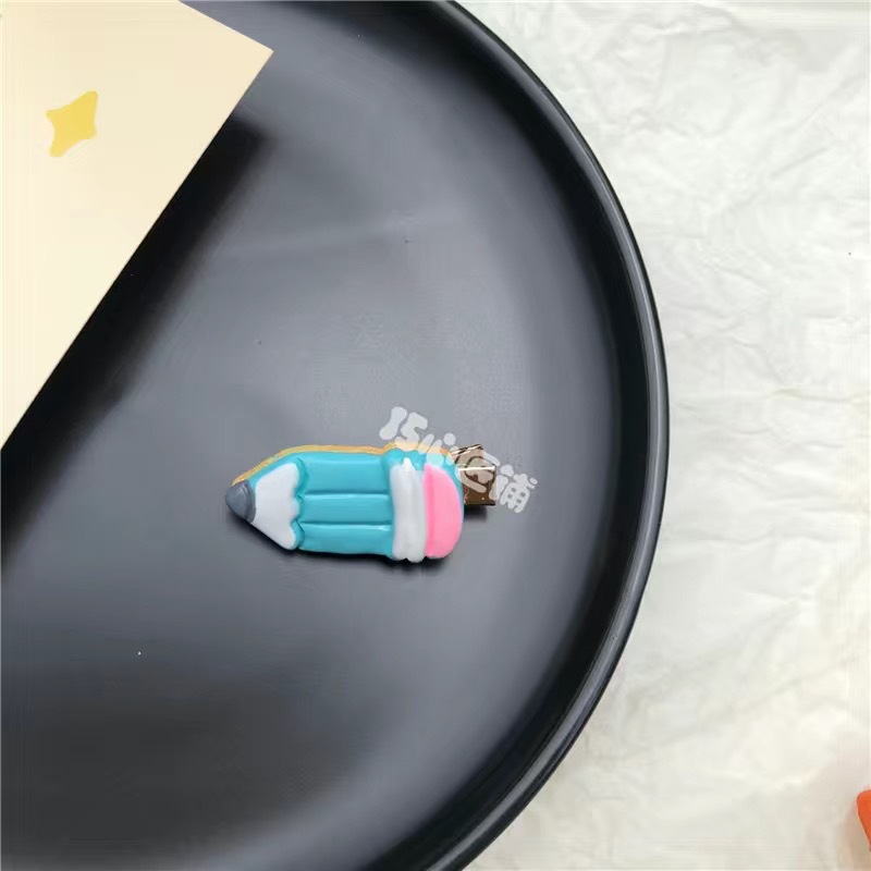 Kẹp Tóc Kiêm Thước Kẻ Họa Tiết Hoạt Hình Phong Cách Hàn Quốc Xinh Xắn Cho Bé