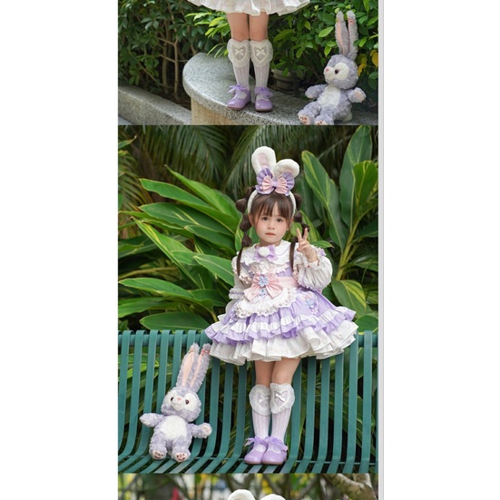 Đầm Công Chúa Lolita In Họa Tiết Ngôi Sao Xinh Xắn Thời Trang Xuân Thu Cho Bé Gái