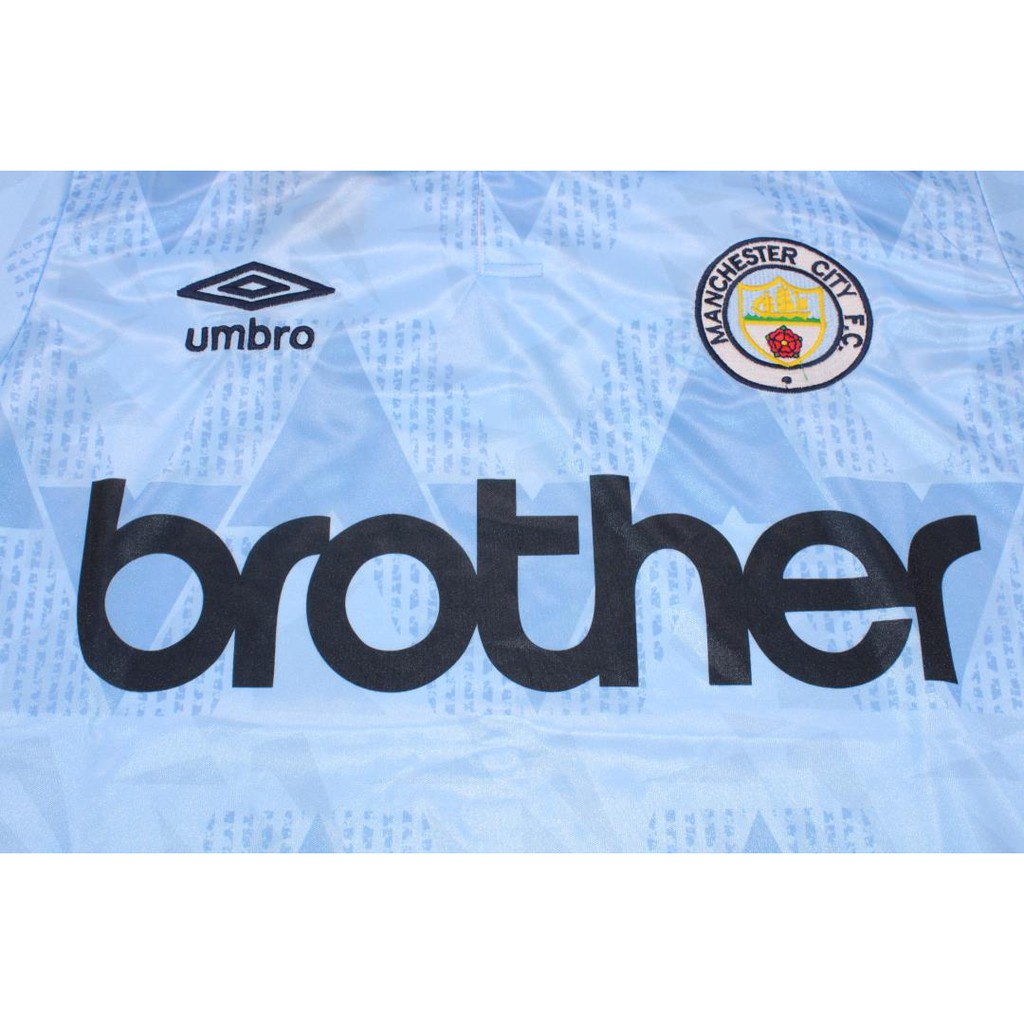 Áo Bóng Đá Đội Tuyển Manchester City 88-90 Phong Cách Retro