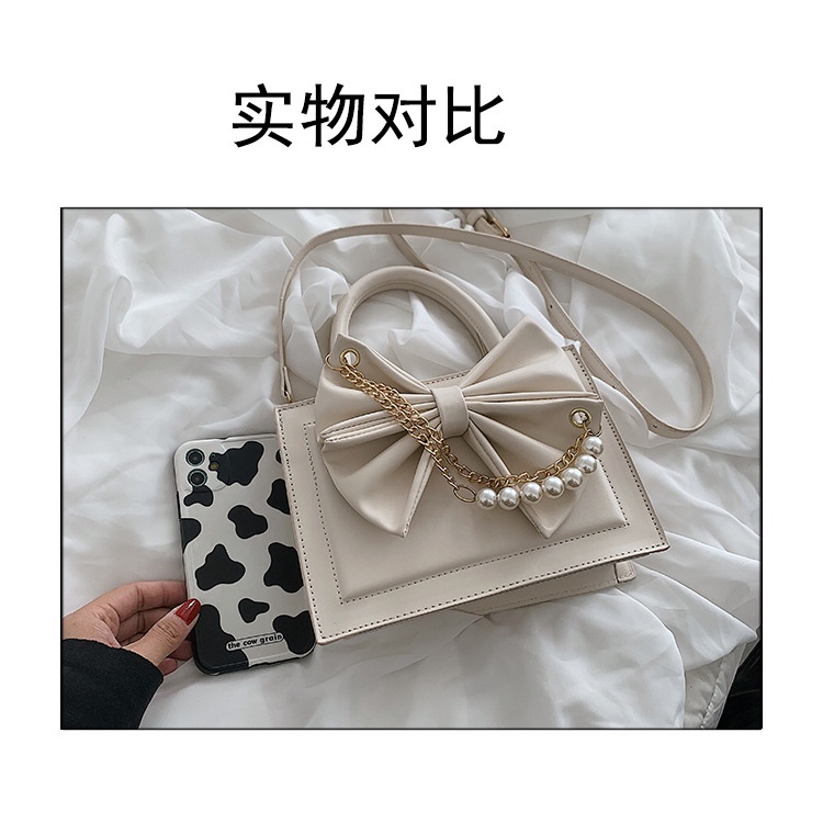 Túi Xách JASMIN NOIR Da PU Hình Hộp Phối Dây Xích Thời Trang Dành Cho Nữ