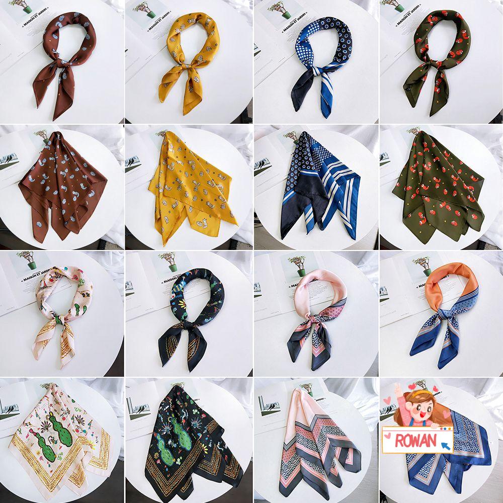 Khăn Quàng Cổ Hình Vuông Cỡ Nhỏ Phong Cách Vintage Thanh Lịch